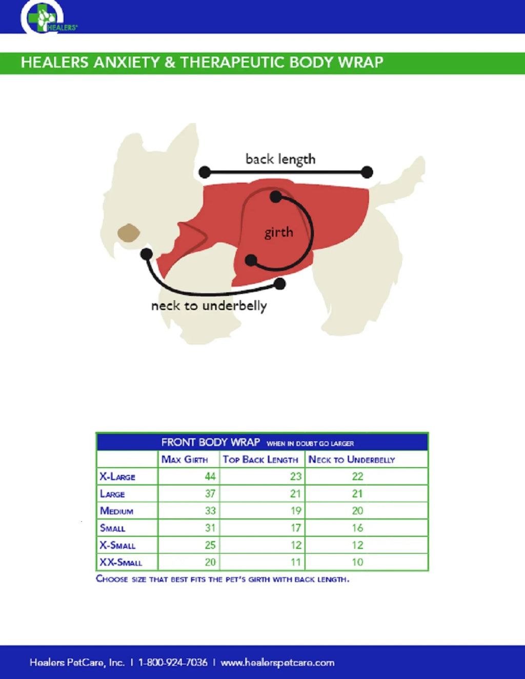 Healers Dog Anxiety Vest and Body Wrap,Front Module, Helps Reduce Anxiety and Protect Pet Post Surgery, Pet Apparel,Medium