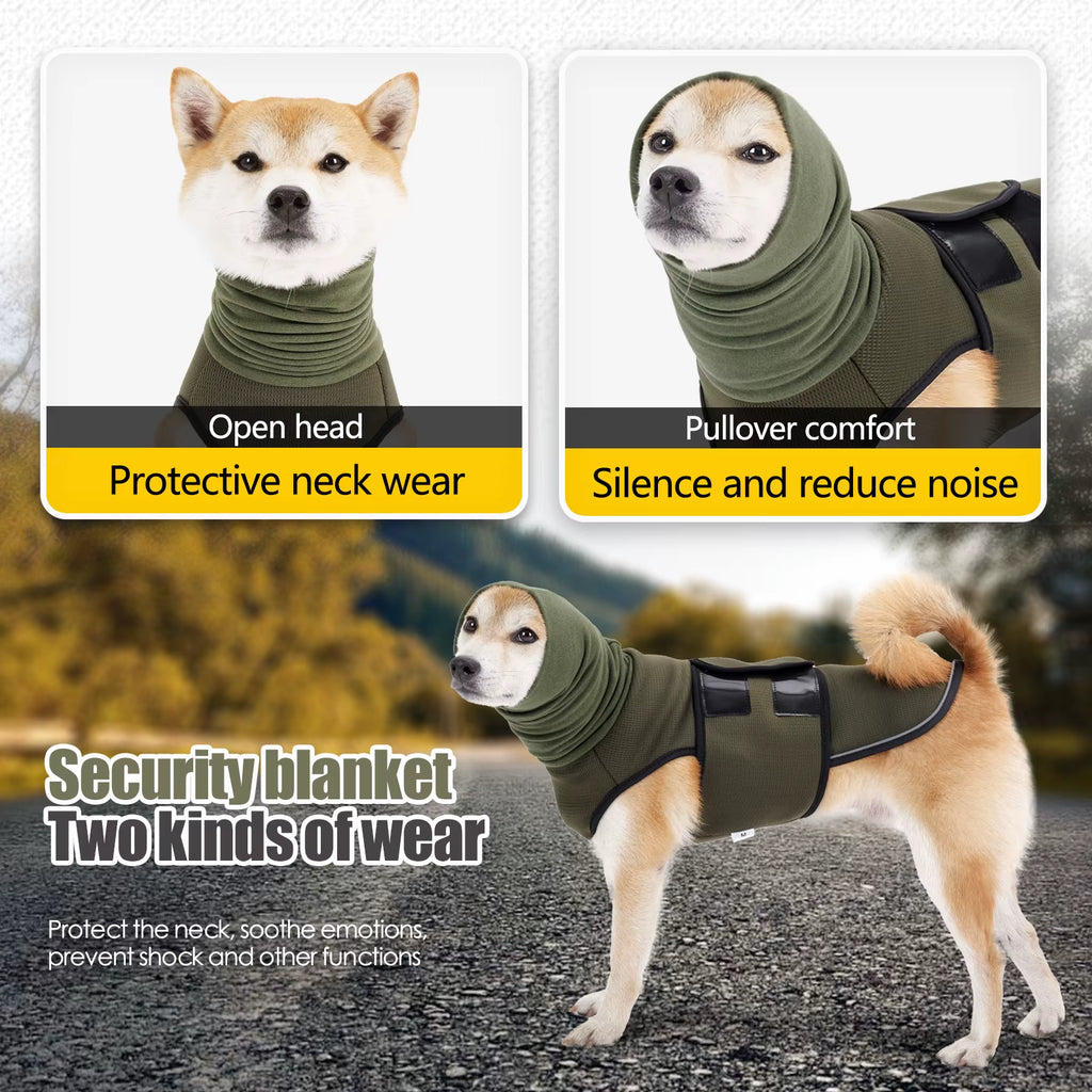 Dog Anxiety Vest and Coat-Keep Pet Calm, Dog Jacket for Thunder, Fireworks, anti Anxiety Vest for Dogs and Cat Body and Ear