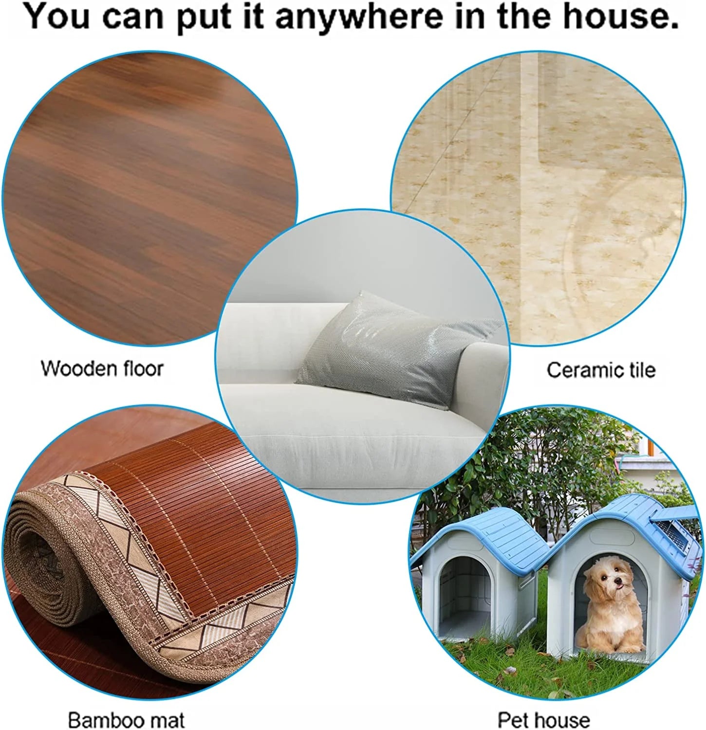 Dog Bed & Cat Bed, Anti-Anxiety Puppy Bed Warming Cozy round Soft Pet Bed, Machine Washable Calming Donut Bed