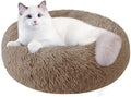 Dog Bed & Cat Bed, Anti-Anxiety Puppy Bed Warming Cozy round Soft Pet Bed, Machine Washable Calming Donut Bed