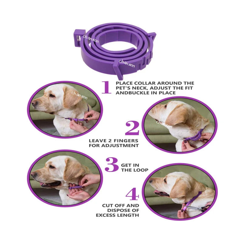 Pet Calming Collar for Cats Dogs Adjustable Anxiety Pheromone Reducing Pet Collar Lasting Natural Calm Relax Soothing Collars
