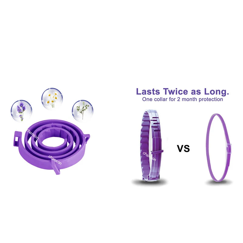 Pet Calming Collar for Cats Dogs Adjustable Anxiety Pheromone Reducing Pet Collar Lasting Natural Calm Relax Soothing Collars